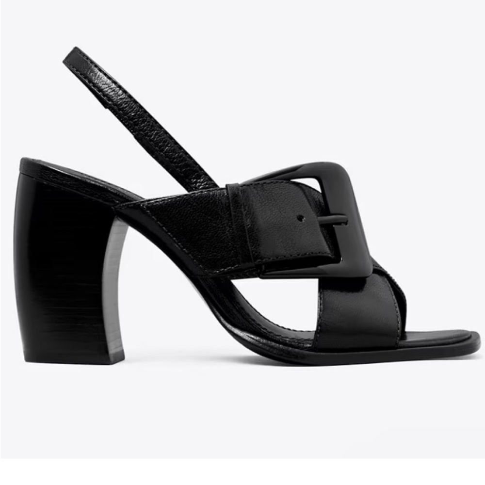 Tory Burch Banana Heel Crisscross sandal. - Picture 2 of 11